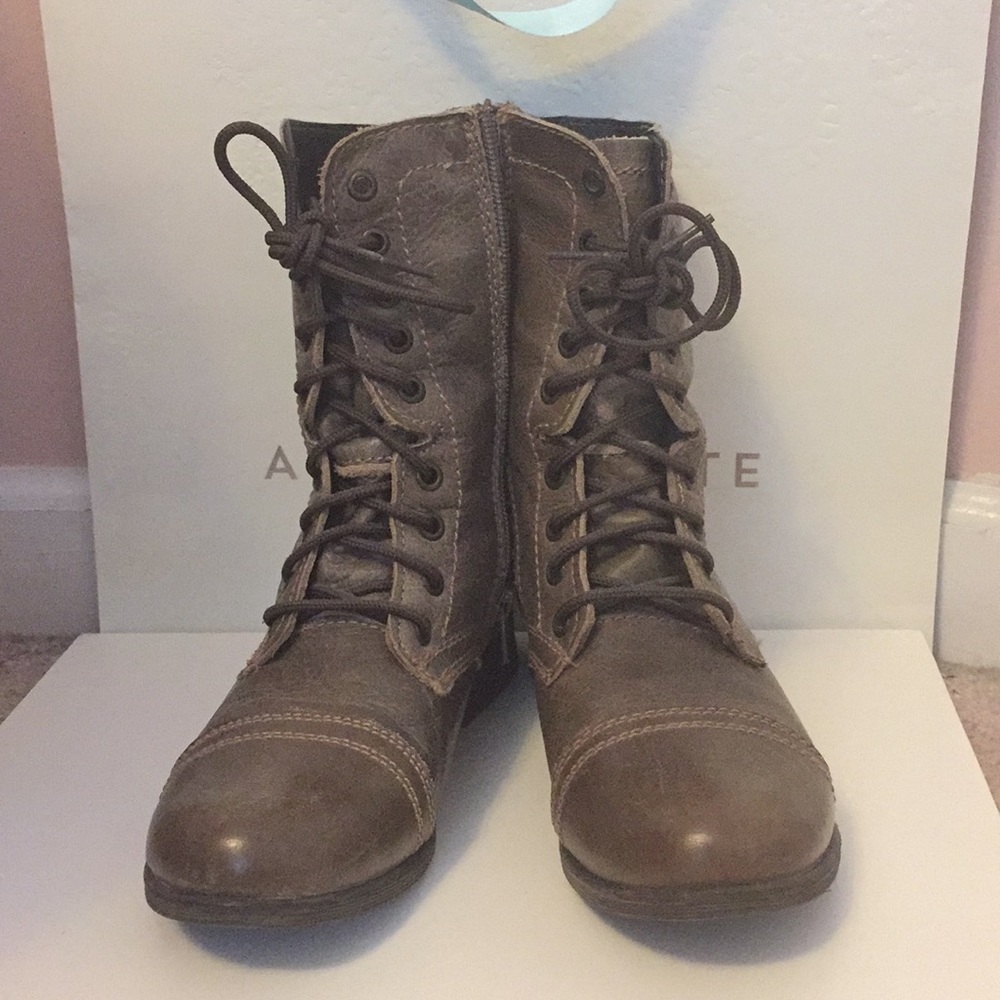 Steve Madden brown combat boots